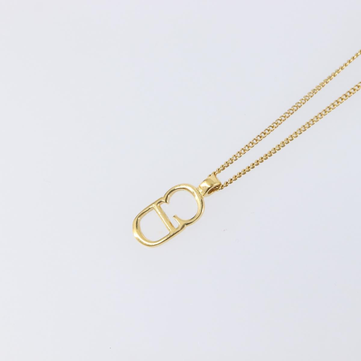 Christian Dior Necklace metal Gold Auth 204290