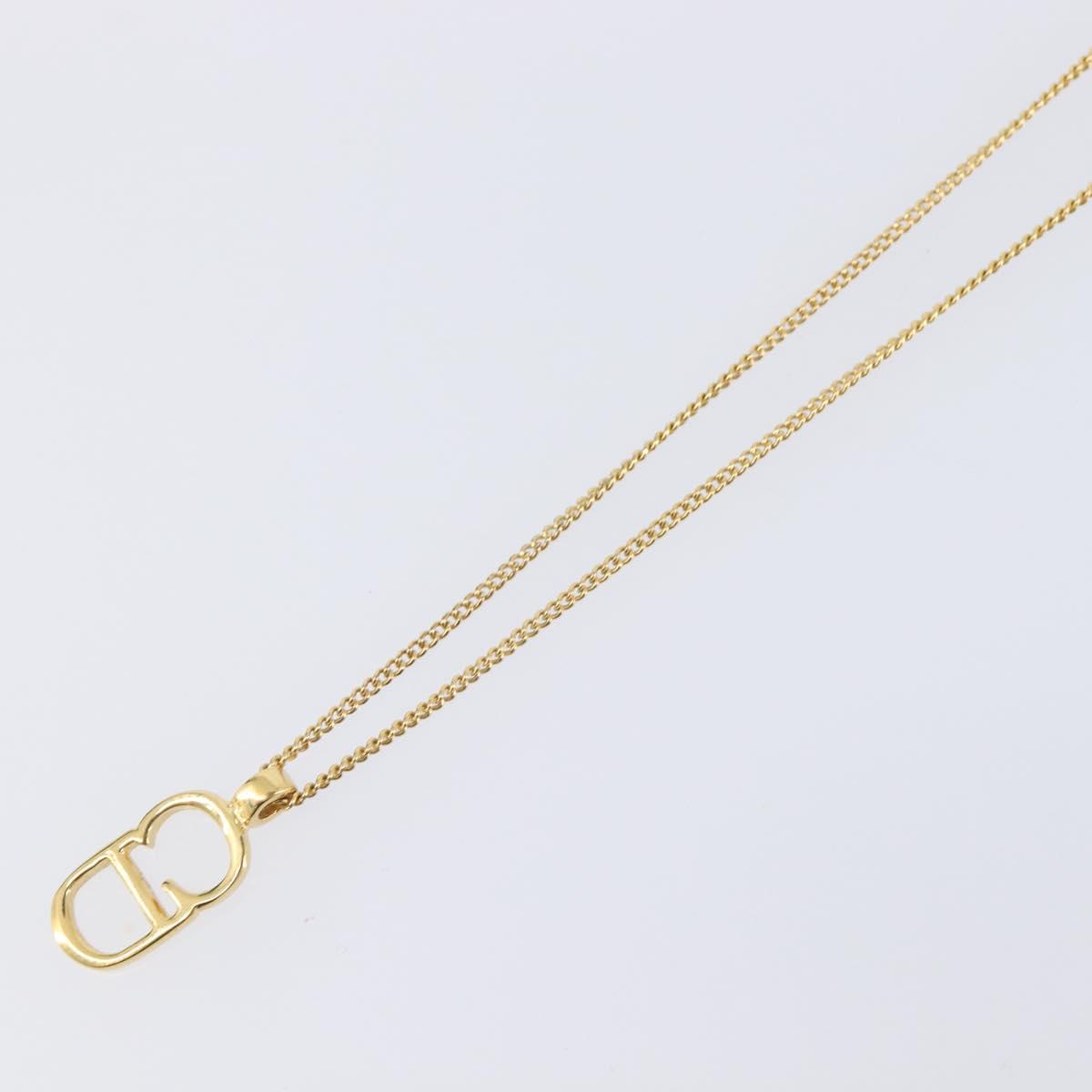 Christian Dior Necklace metal Gold Auth 204290