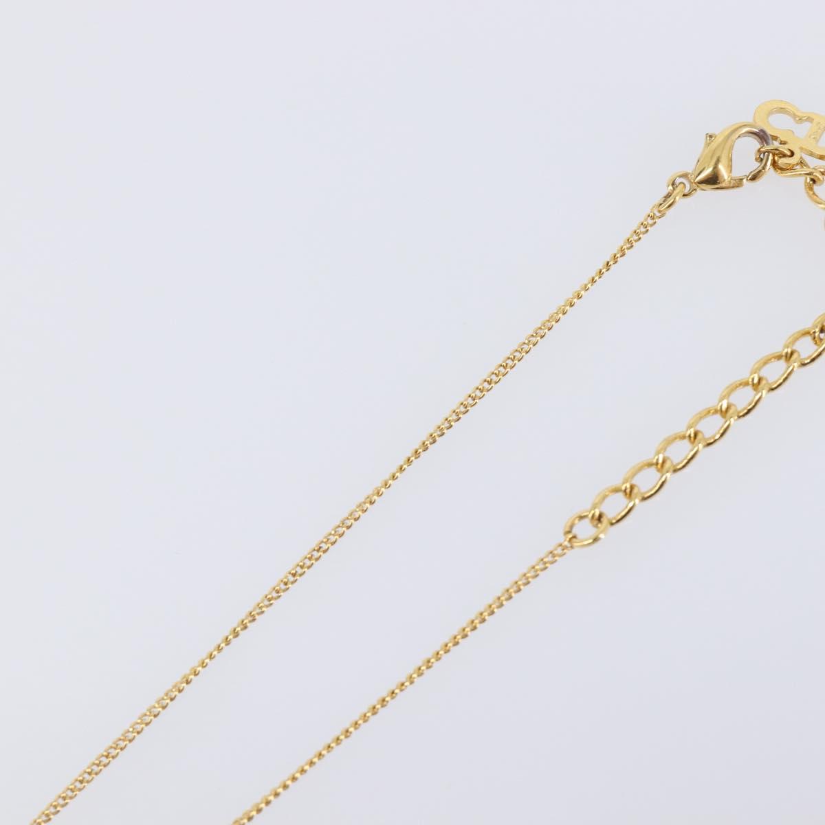 Christian Dior Necklace metal Gold Auth 204290