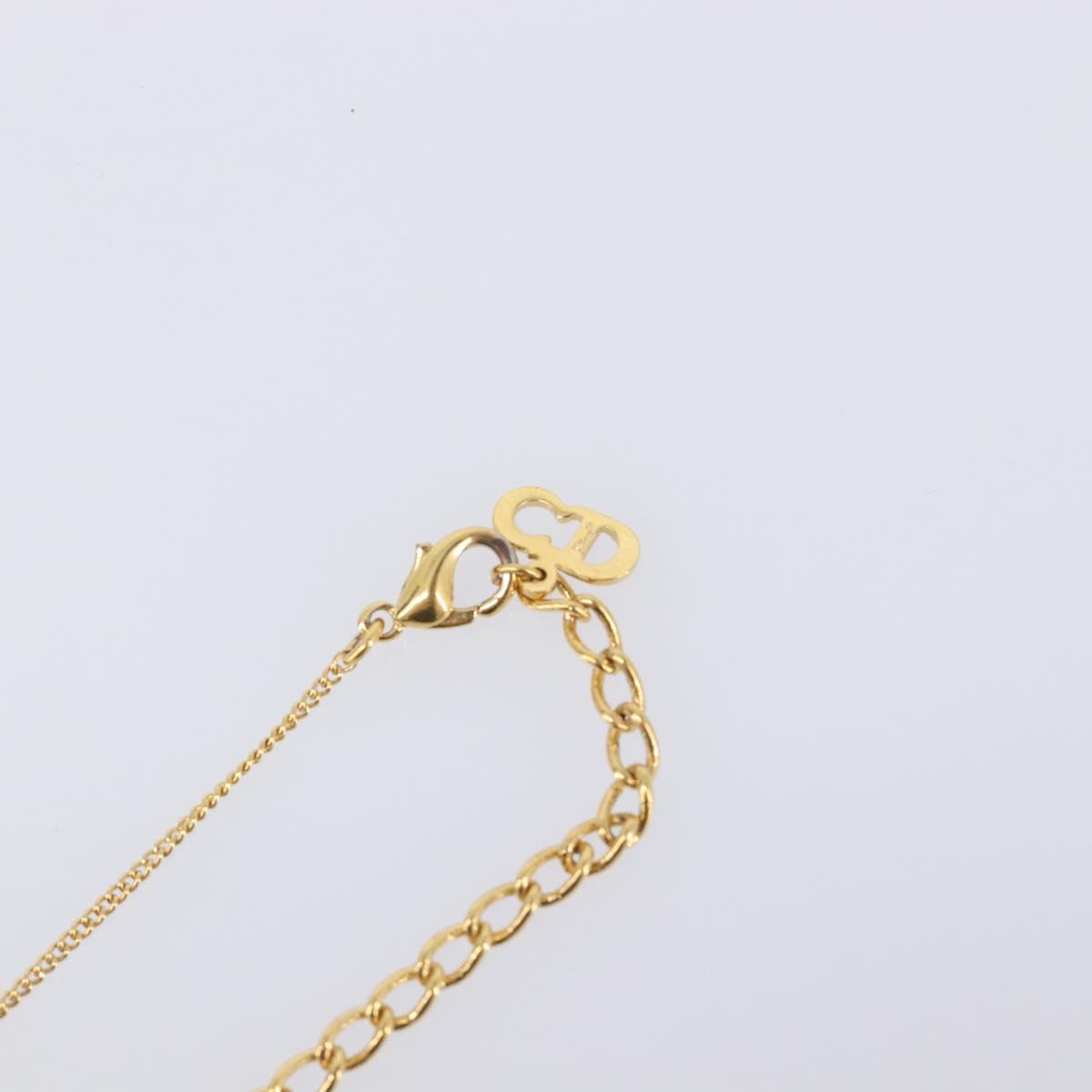Christian Dior Necklace metal Gold Auth 204290
