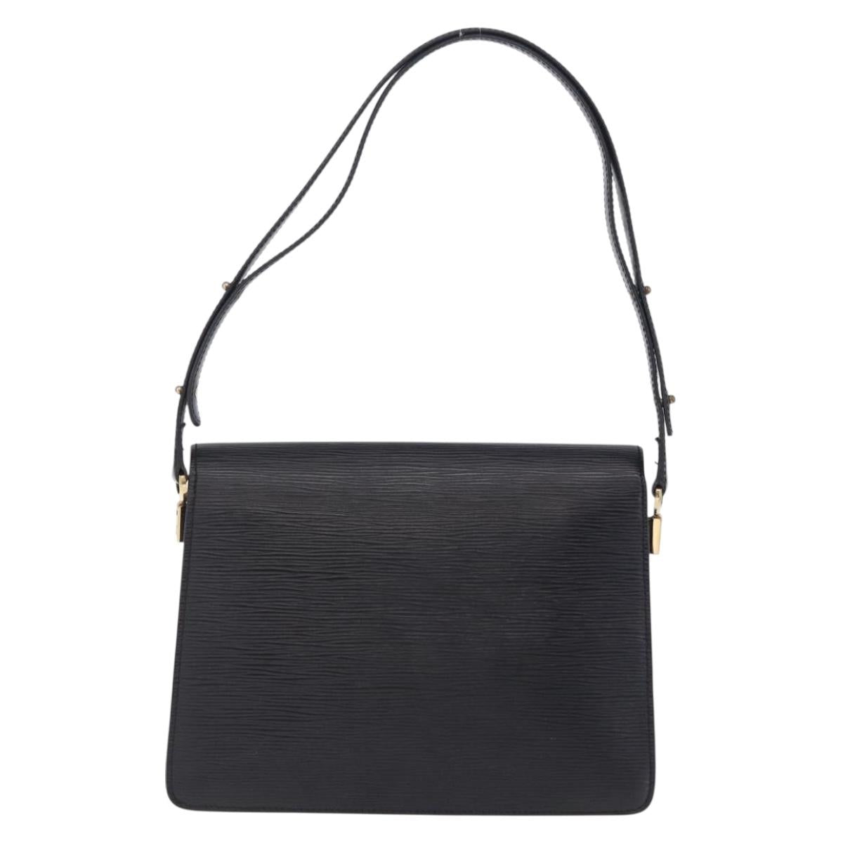 LOUIS VUITTON Epi Free Run Shoulder Bag Black M52402 LV Auth 204301