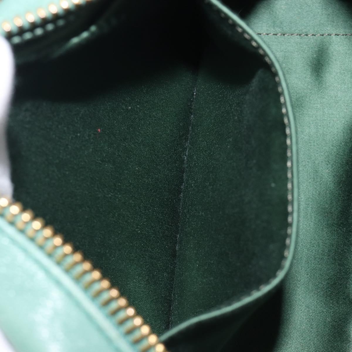 Miu Miu Matelasse Arkady Hand Bag Leather 2way Green Gold Auth 204302SAM