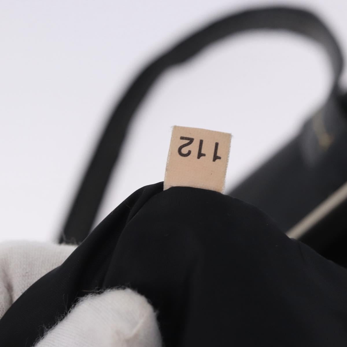 Miu Miu Hand Bag Vitellolux Black Silver Auth 204305A