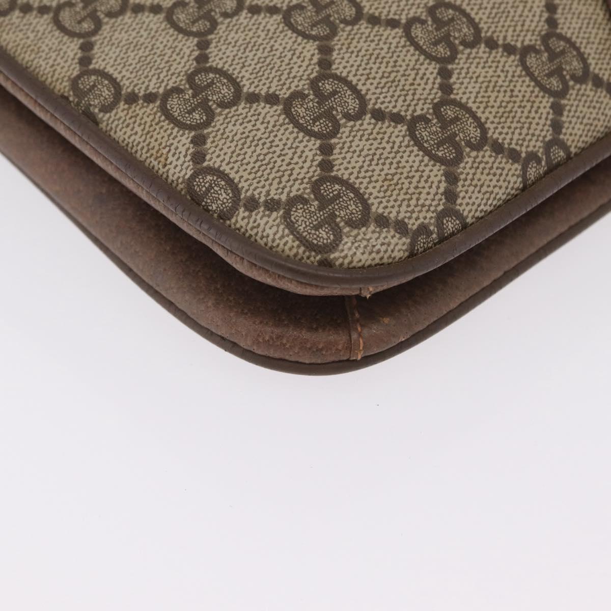 GUCCI GG Supreme Shoulder Bag PVC Leather Beige Gold 904 23 025 Auth 204309