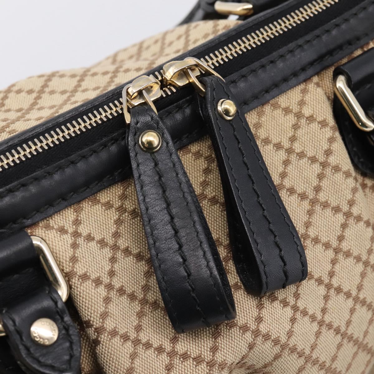 GUCCI Diamante Hand Bag Canvas 2way Beige Gold 247902 Auth 204317