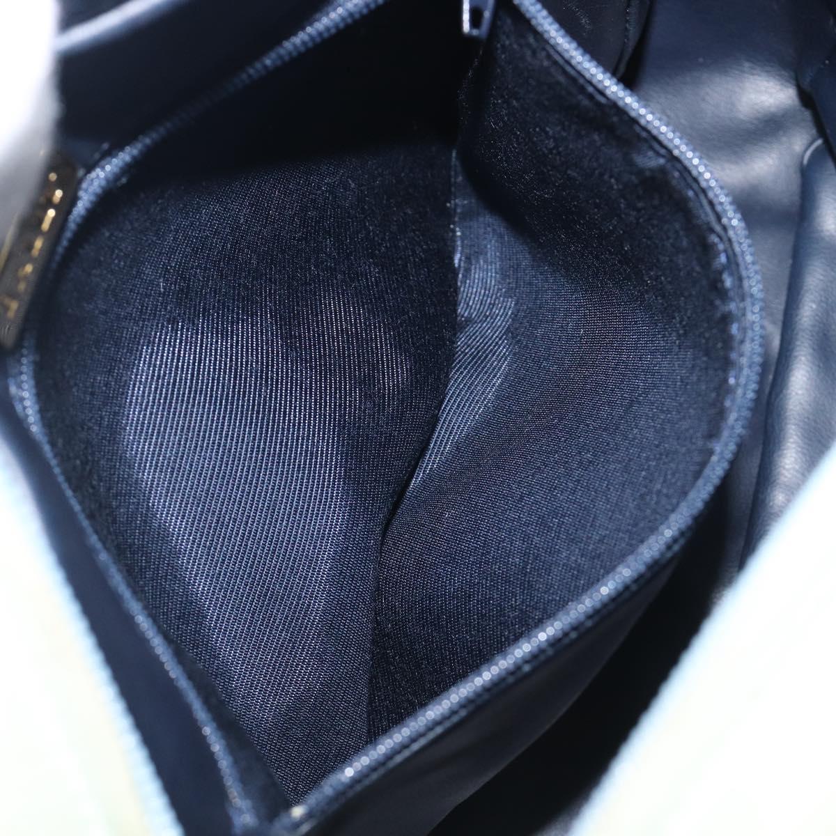 BALLY Hand Bag Patent leather Green Gold Auth 204319