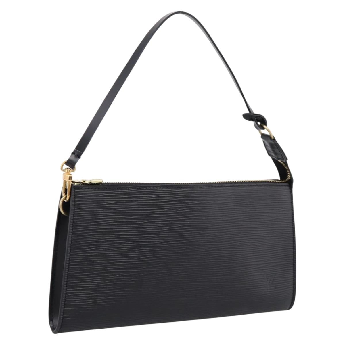LOUIS VUITTON Epi Pochette Accessoires Pouch Black M52982 LV Auth 204322V
