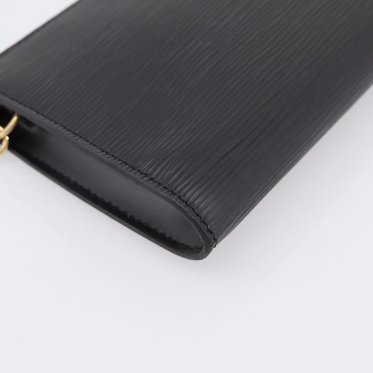 LOUIS VUITTON Epi Pochette Accessoires Pouch Black M52982 LV Auth 204322V