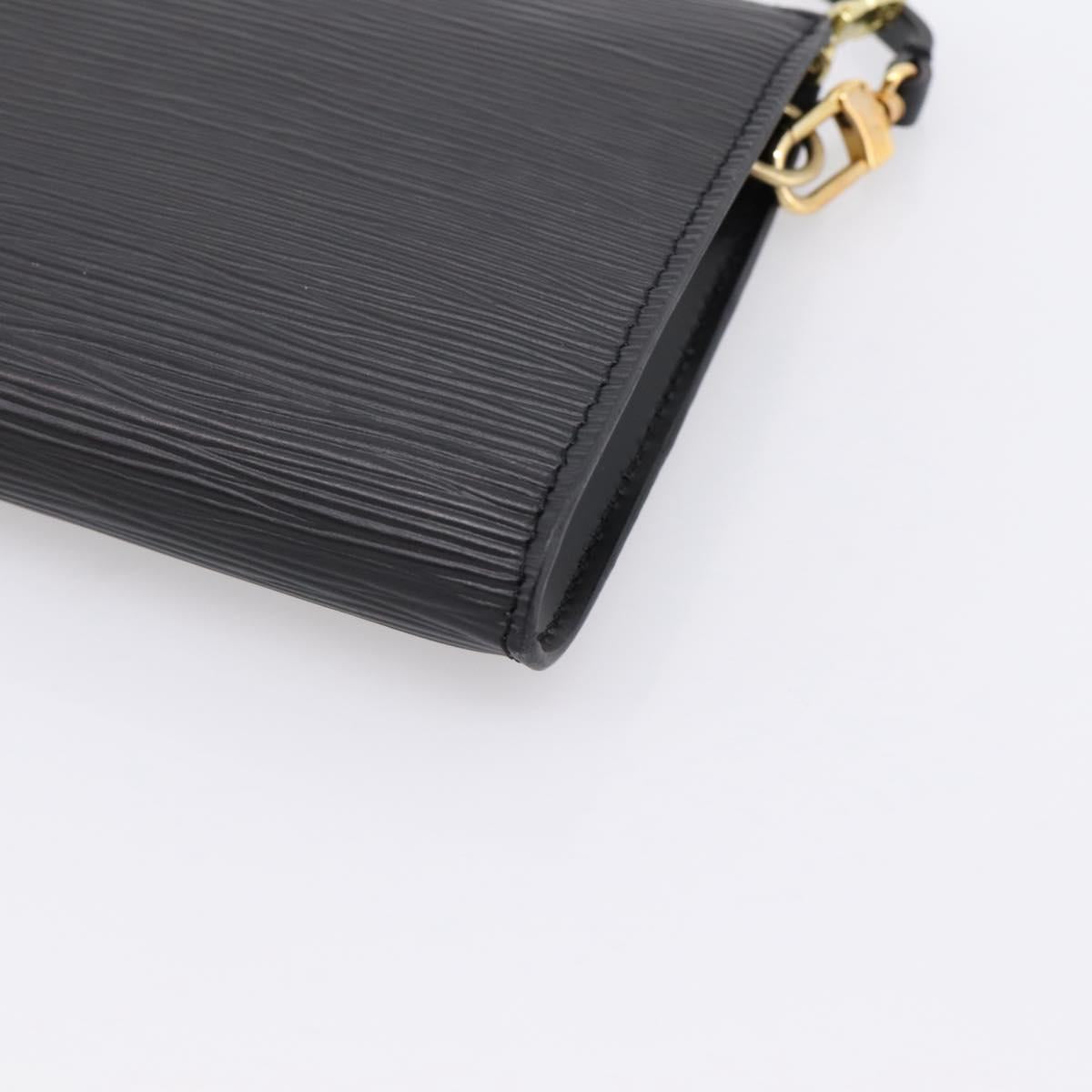 LOUIS VUITTON Epi Pochette Accessoires Pouch Black M52982 LV Auth 204322V