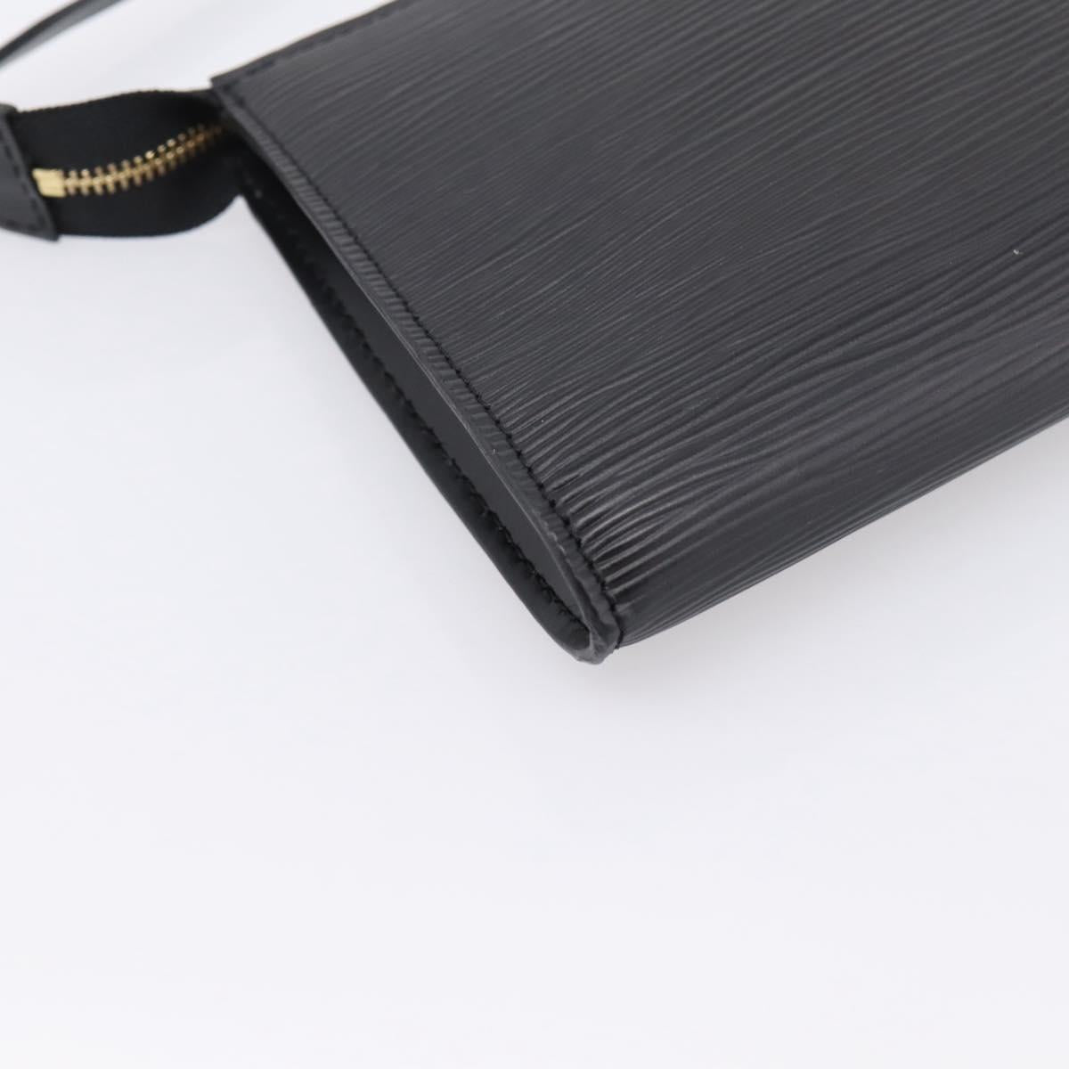LOUIS VUITTON Epi Pochette Accessoires Pouch Black M52982 LV Auth 204322V