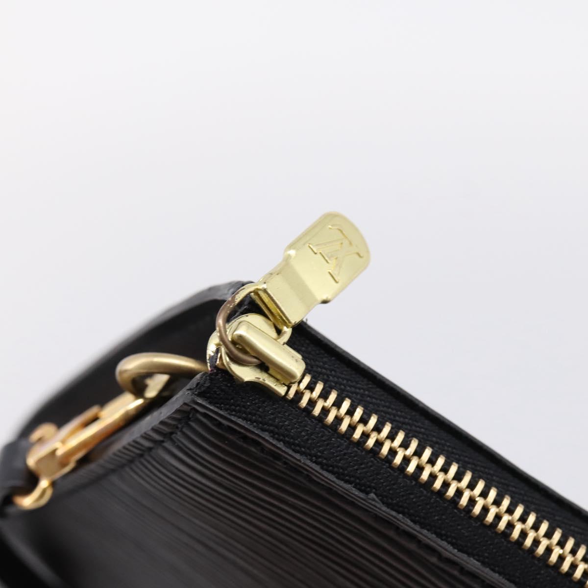 LOUIS VUITTON Epi Pochette Accessoires Pouch Black M52982 LV Auth 204322V