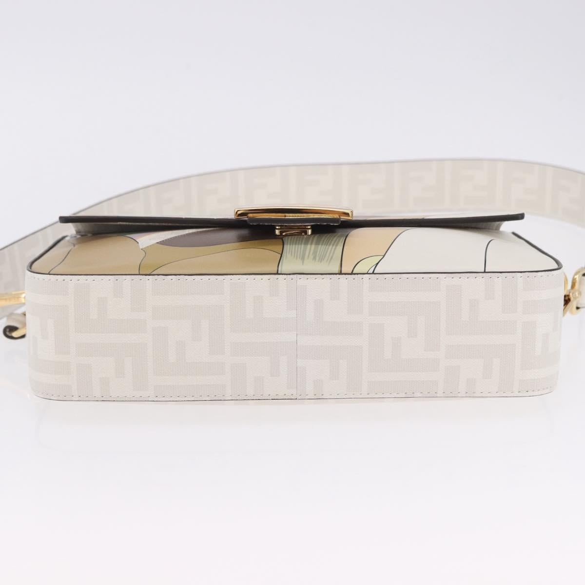 FENDI Zucca Canvas Mamma Baguette Bag PVC 2way Antonio Lopez White Auth 204325M