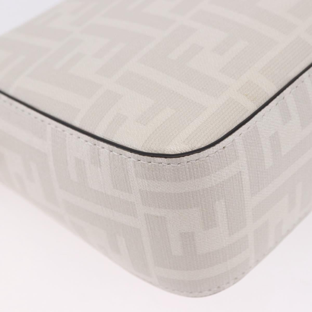 FENDI Zucca Canvas Mamma Baguette Bag PVC 2way Antonio Lopez White Auth 204325M