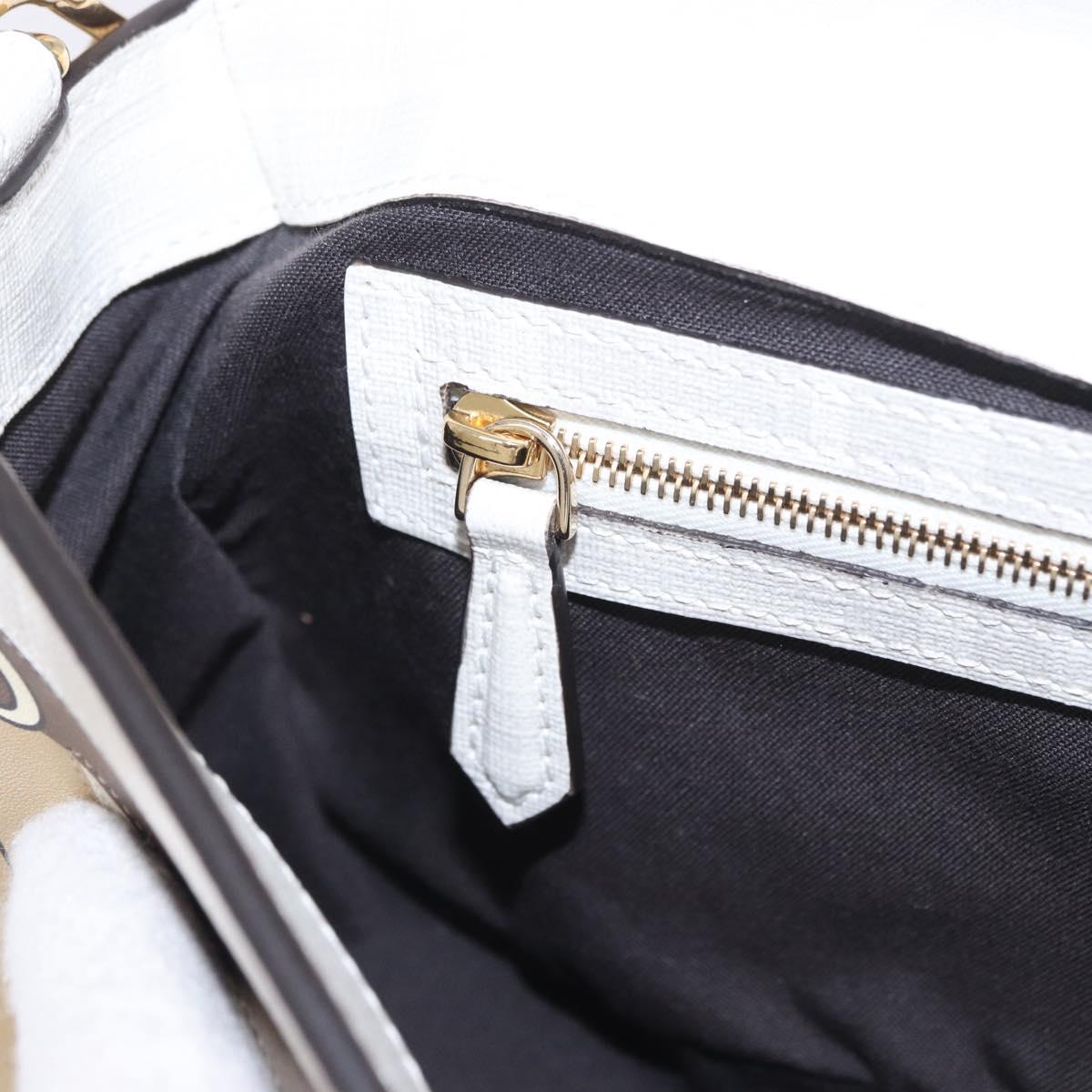 FENDI Zucca Canvas Mamma Baguette Bag PVC 2way Antonio Lopez White Auth 204325M