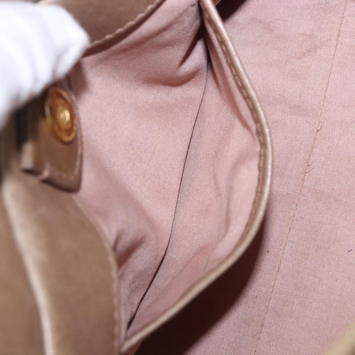 Miu Miu Hand Bag Vitellolux 2way Beige Gold Auth 204328V