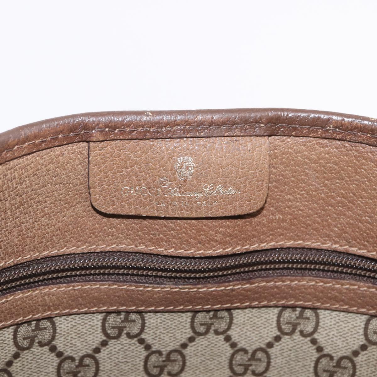 GUCCI GG Supreme Web Sherry Line Tote Bag PVC Beige Gold 39 02 091 Auth 204333
