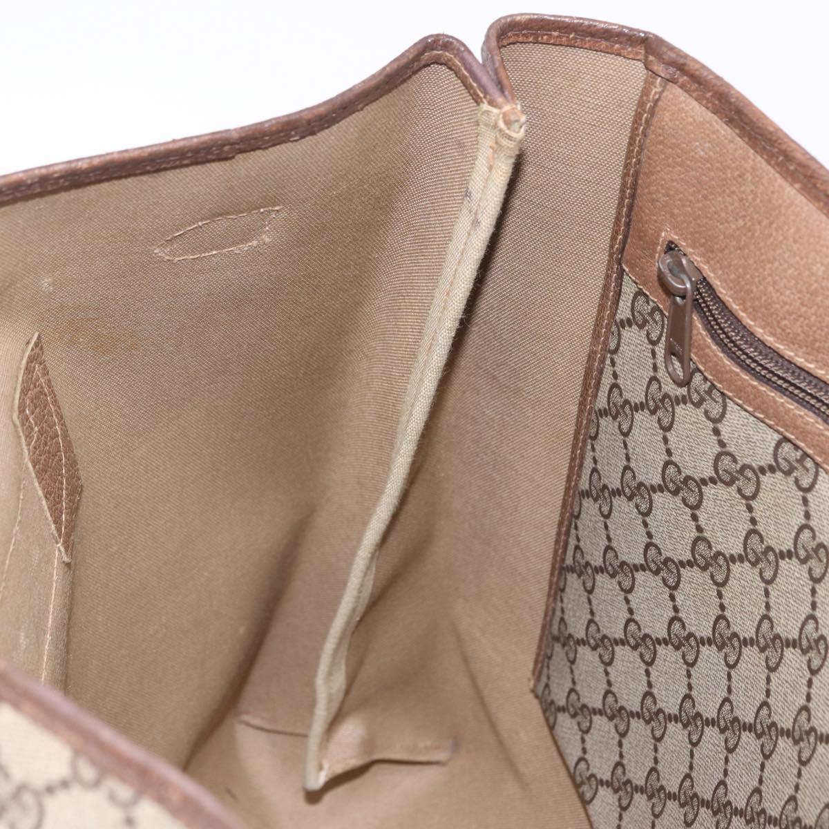 GUCCI GG Supreme Web Sherry Line Tote Bag PVC Beige Gold 39 02 091 Auth 204333