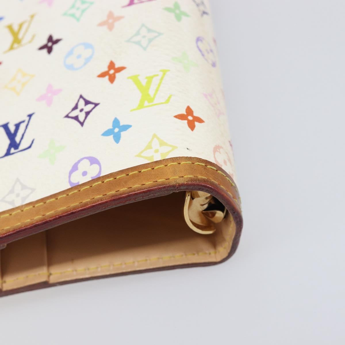 LOUIS VUITTON Monogram Multicolor Agenda GM Cover White R20894 LV Auth 204341V