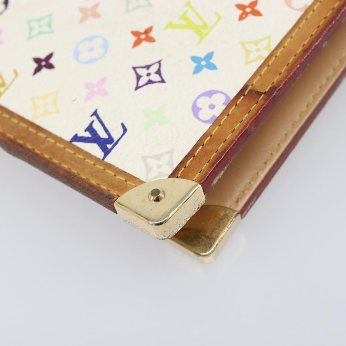 LOUIS VUITTON Monogram Multicolor Agenda GM Cover White R20894 LV Auth 204341V