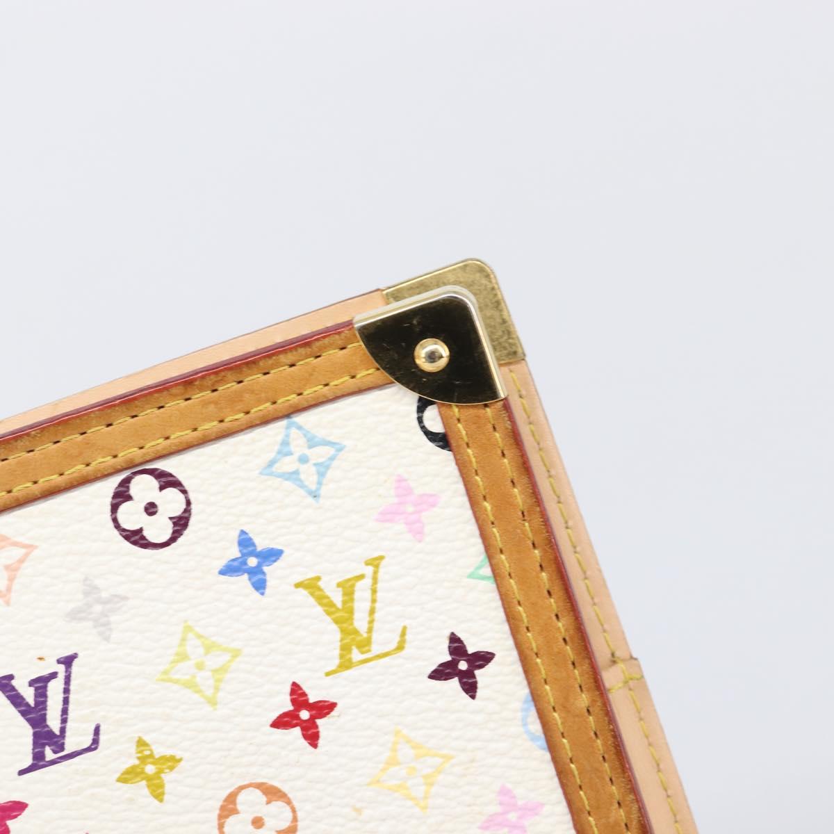 LOUIS VUITTON Monogram Multicolor Agenda GM Cover White R20894 LV Auth 204341V