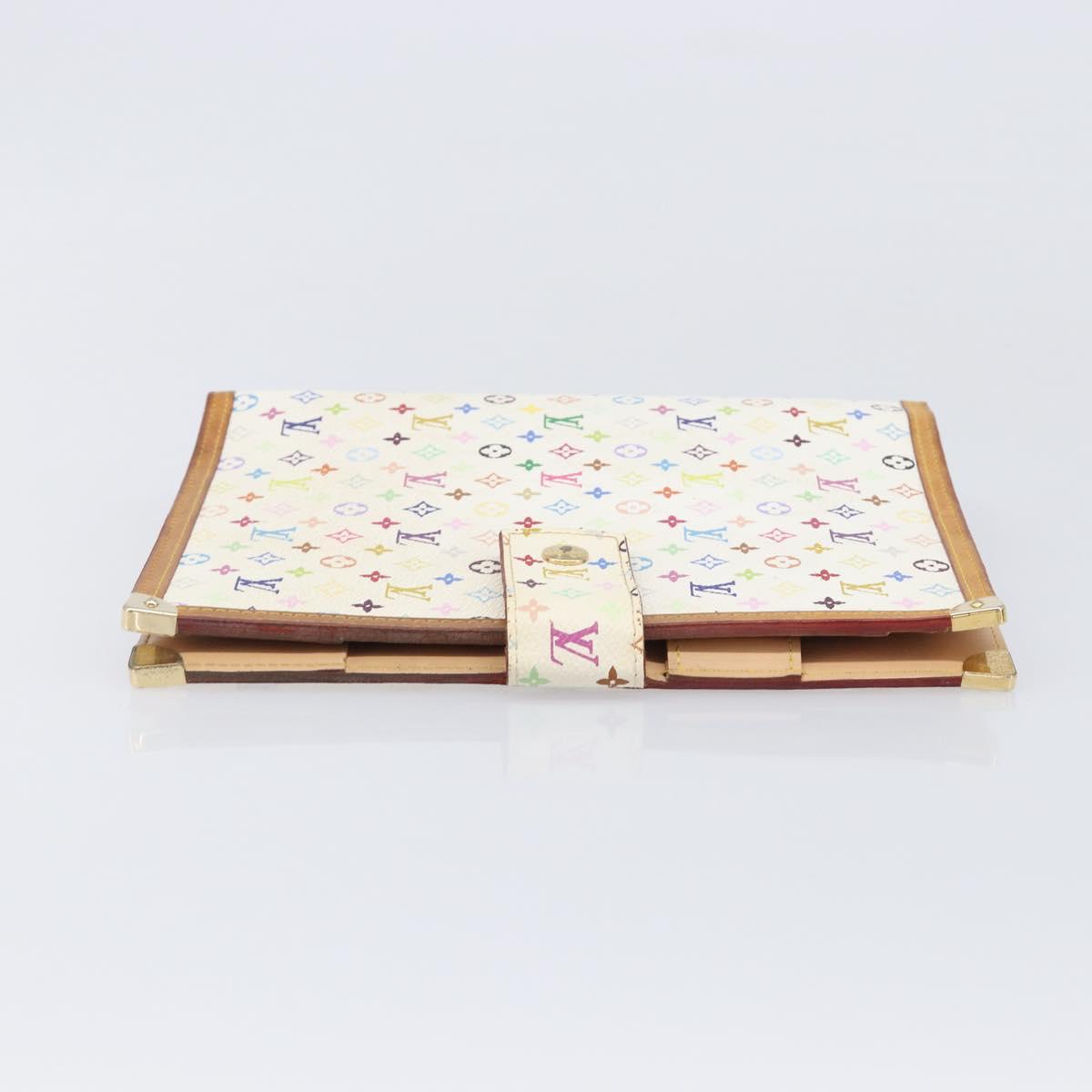 LOUIS VUITTON Monogram Multicolor Agenda GM Cover White R20894 LV Auth 204341V