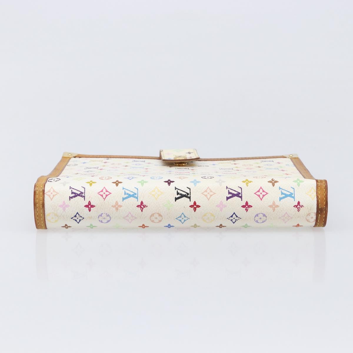 LOUIS VUITTON Monogram Multicolor Agenda GM Cover White R20894 LV Auth 204341V