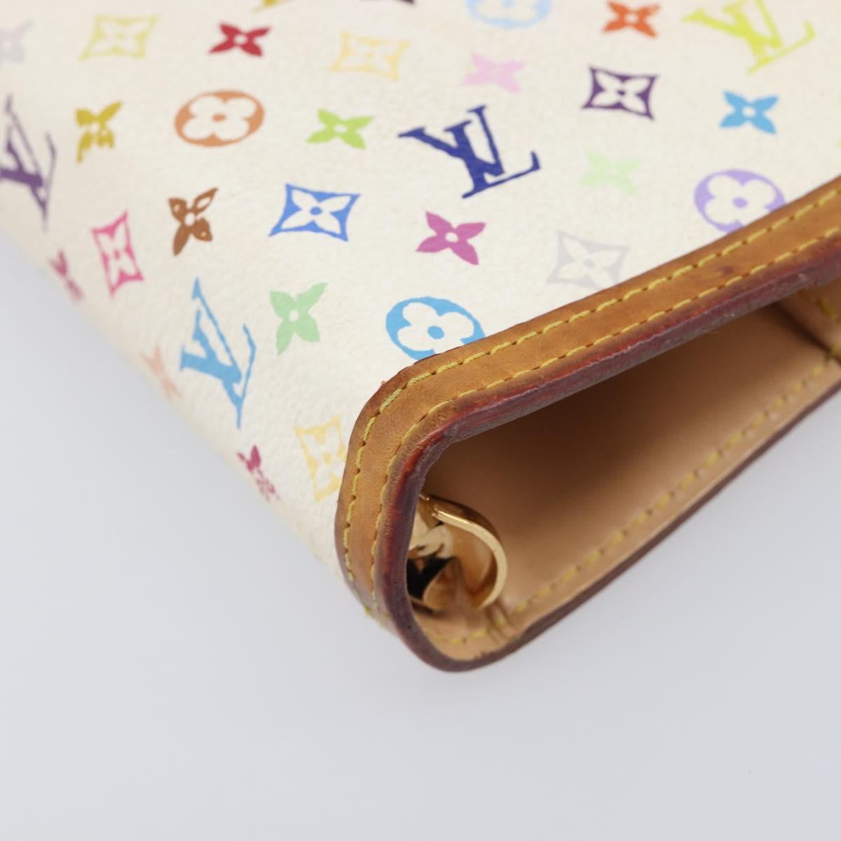 LOUIS VUITTON Monogram Multicolor Agenda GM Cover White R20894 LV Auth 204341V