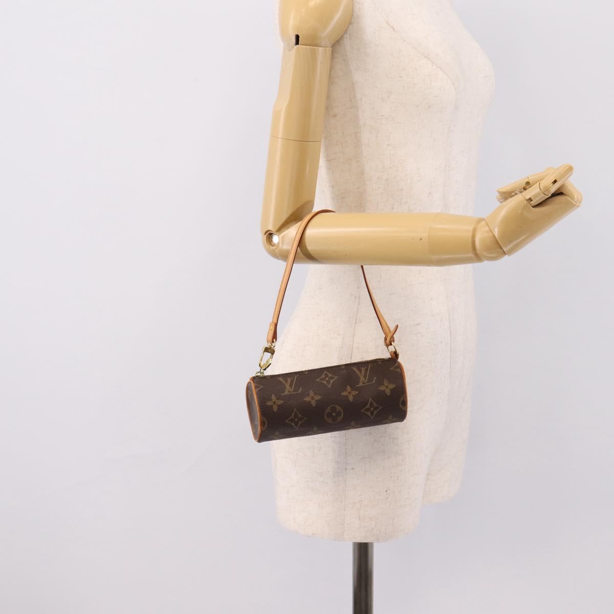 LOUIS VUITTON Monogram Papillon Pouch LV Auth 204347