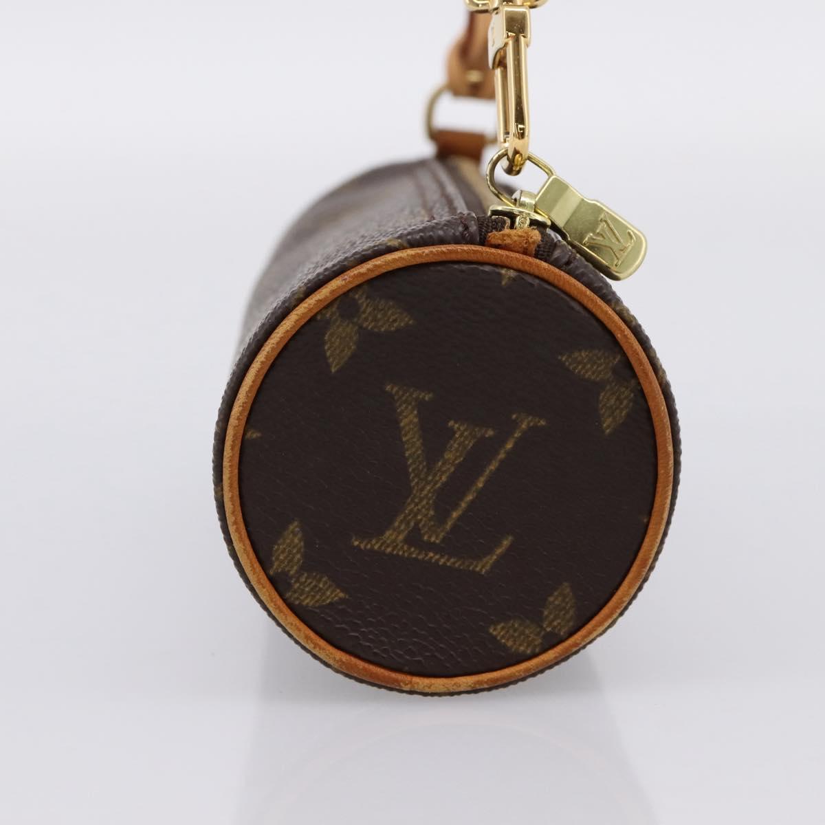 LOUIS VUITTON Monogram Papillon Pouch LV Auth 204347