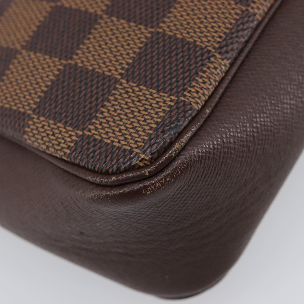 LOUIS VUITTON Damier Ebene Trousse Makeup Pouch N51982 LV Auth 204350