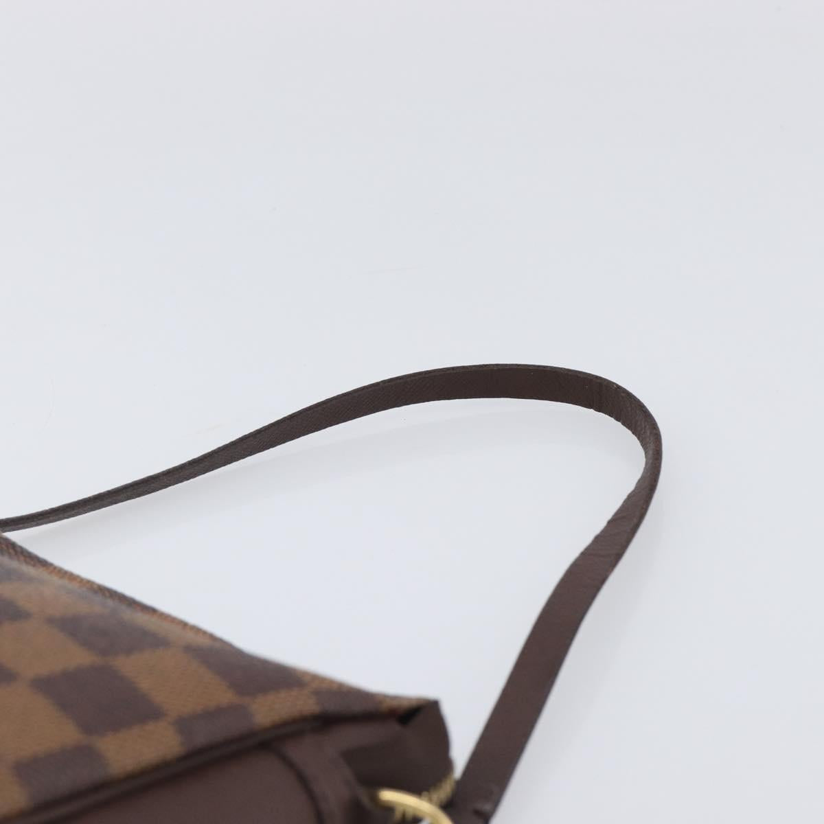 LOUIS VUITTON Damier Ebene Trousse Makeup Pouch N51982 LV Auth 204350