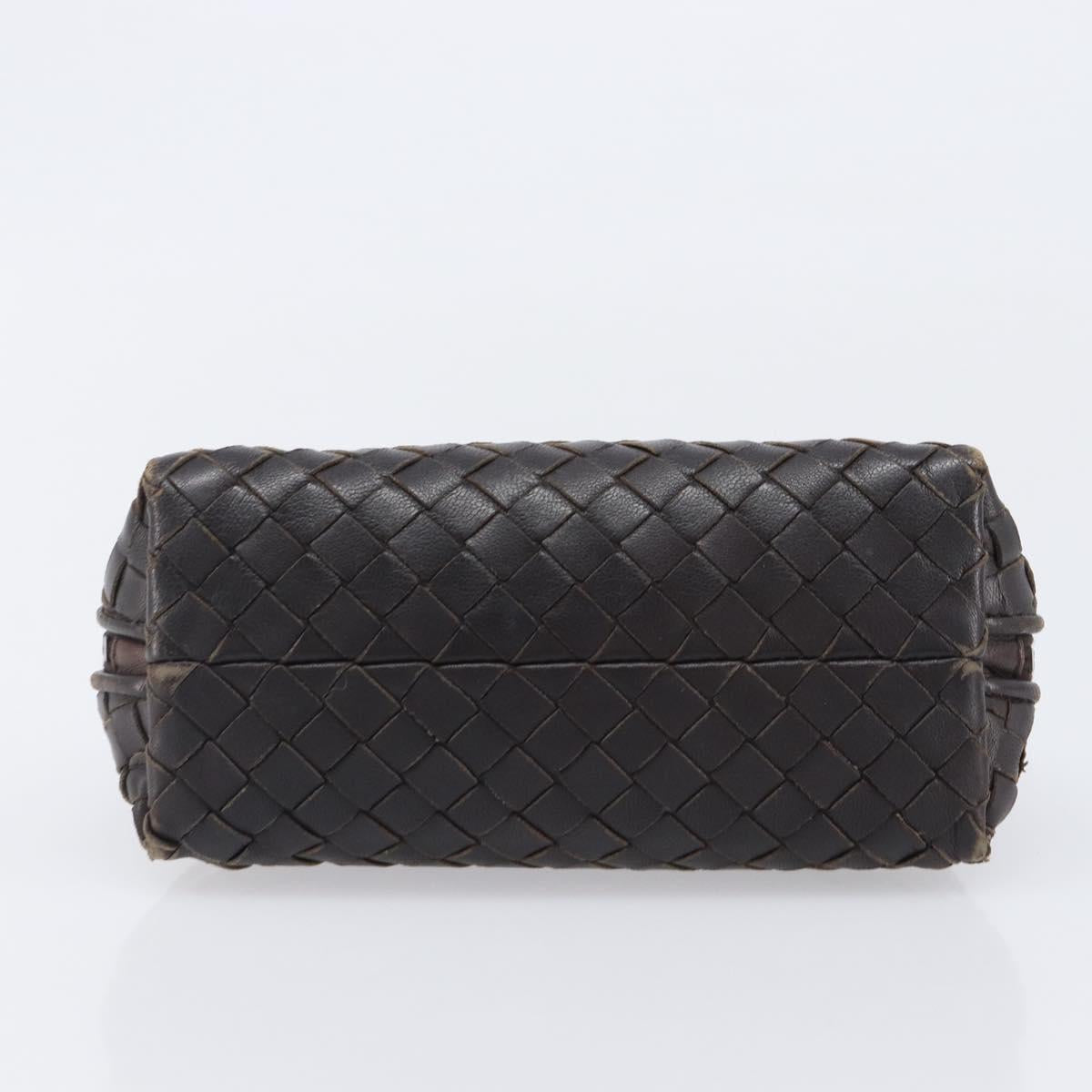 BOTTEGA VENETA INTRECCIATO Pouch Leather Brown 132534 Auth 204355