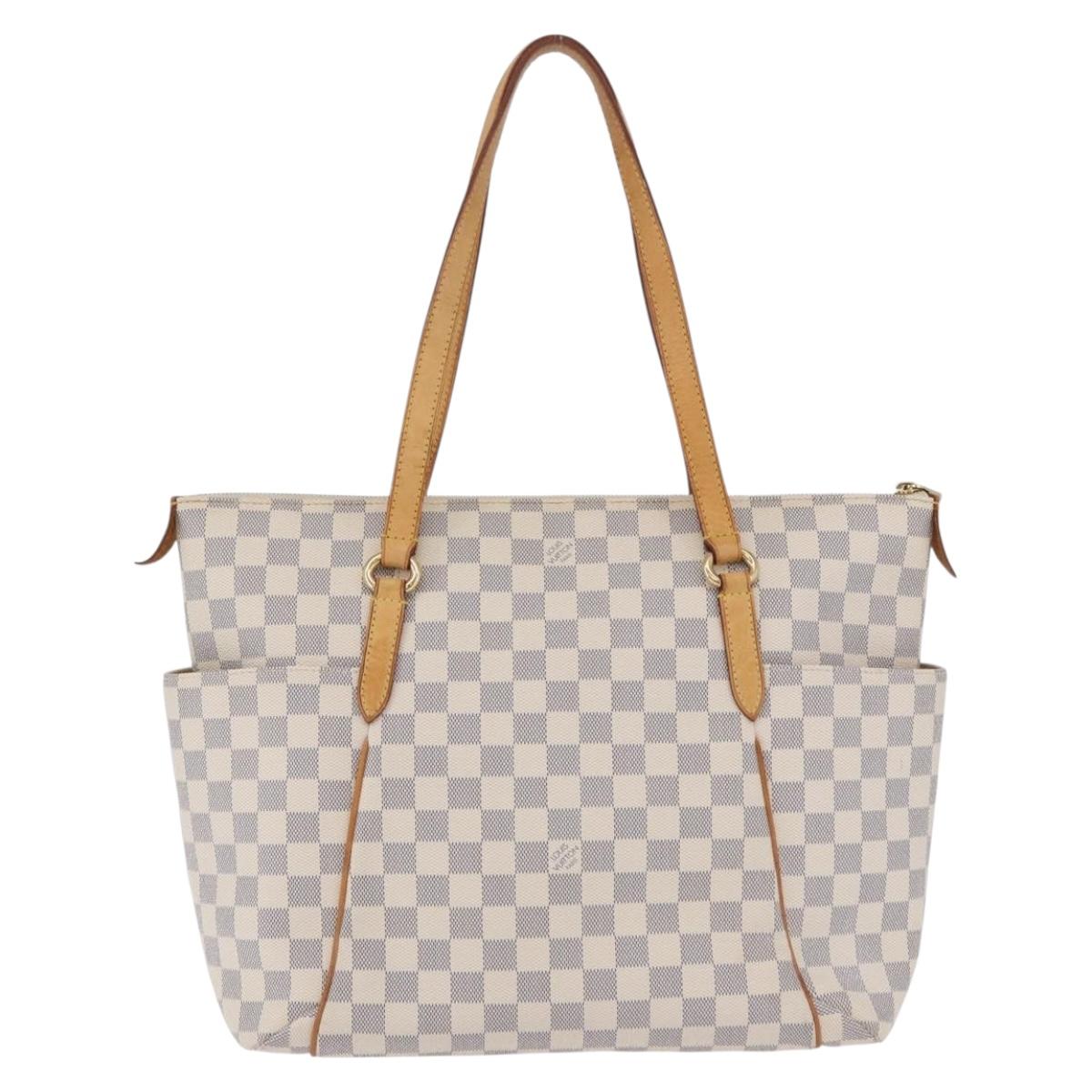 LOUIS VUITTON Damier Azur Totally MM Tote Bag N51262 LV Auth 204356