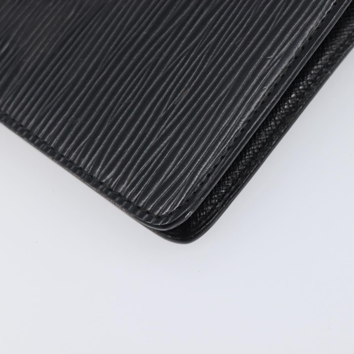 LOUIS VUITTON Epi Agenda MM Day Planner Cover Black R20042 LV Auth 204361