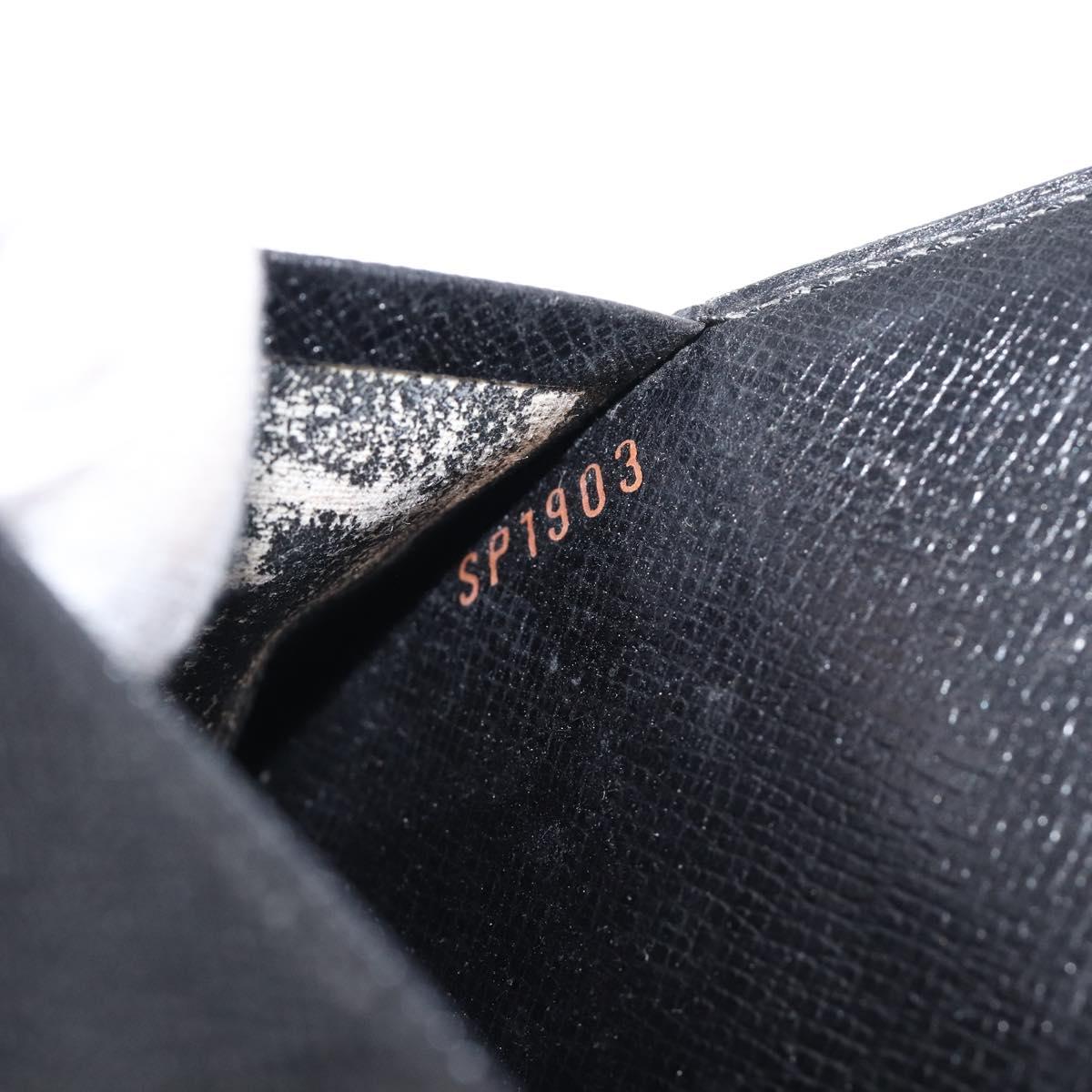 LOUIS VUITTON Epi Agenda MM Day Planner Cover Black R20042 LV Auth 204361