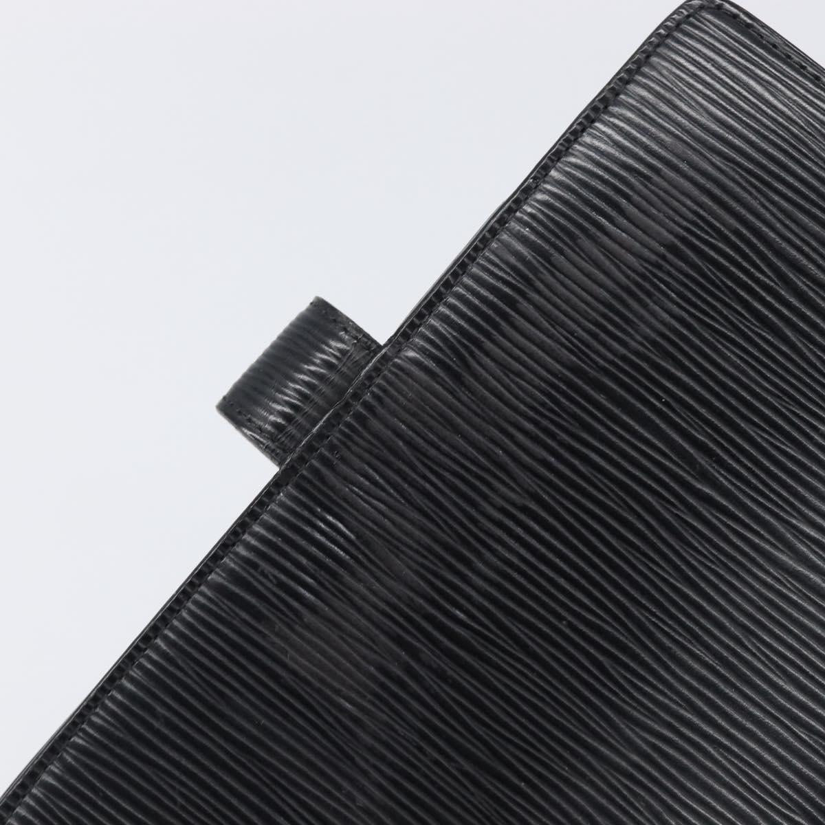LOUIS VUITTON Epi Agenda MM Day Planner Cover Black R20042 LV Auth 204361