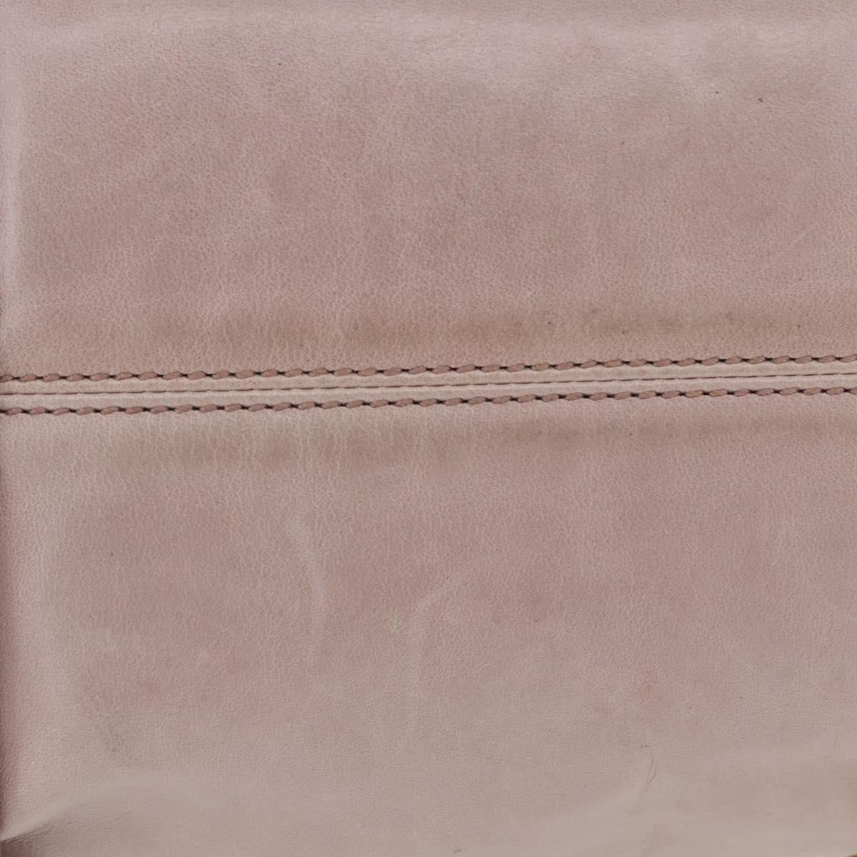 Miu Miu Hand Bag Vitellolux 2way Pink Gold Auth 204364A