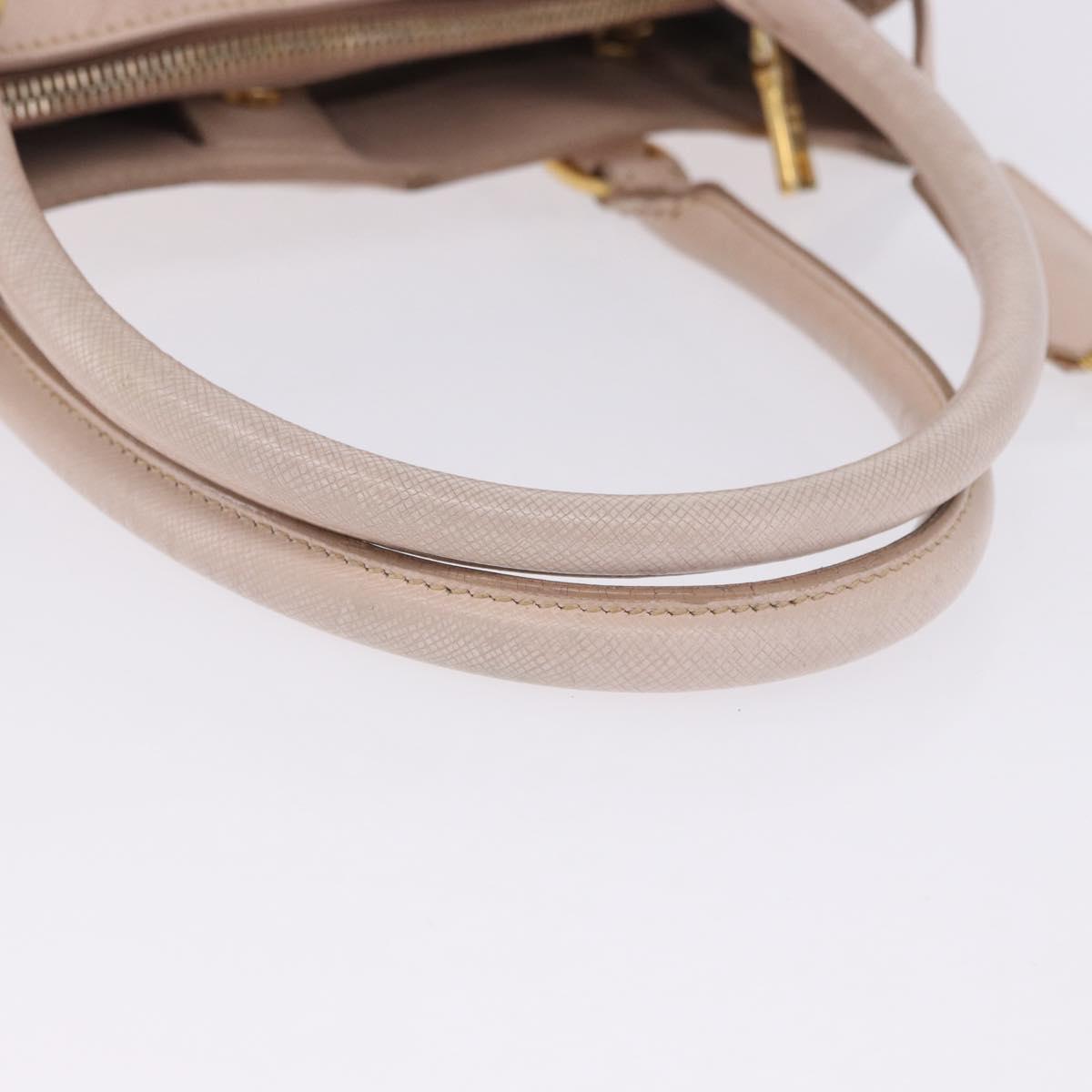 PRADA Galleria Hand Bag Safiano Pink Gold Auth 204365