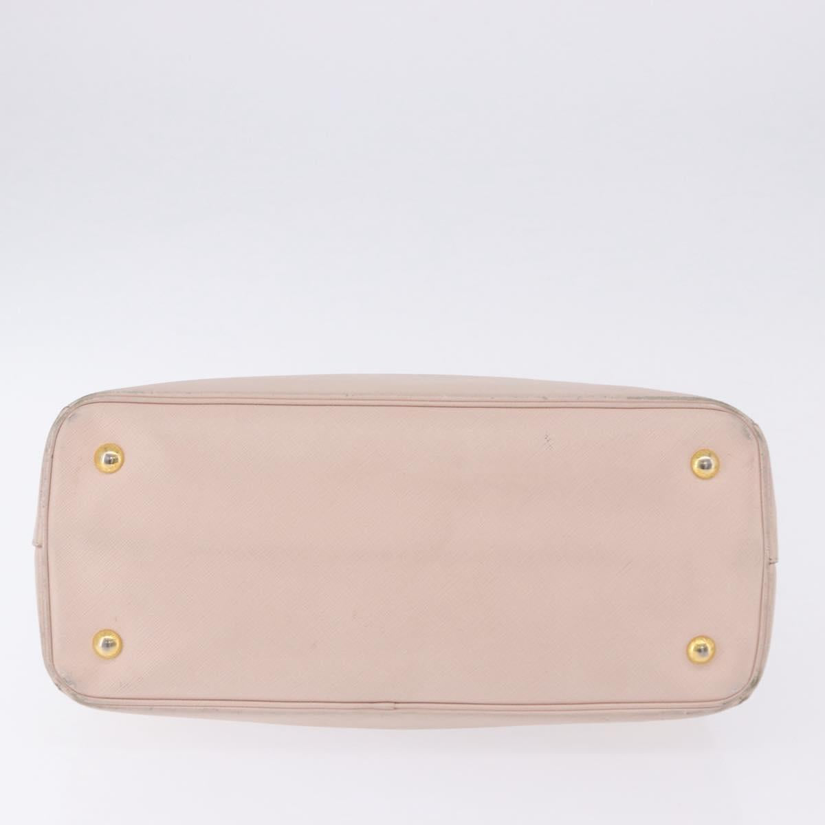 PRADA Galleria Hand Bag Safiano Pink Gold Auth 204365