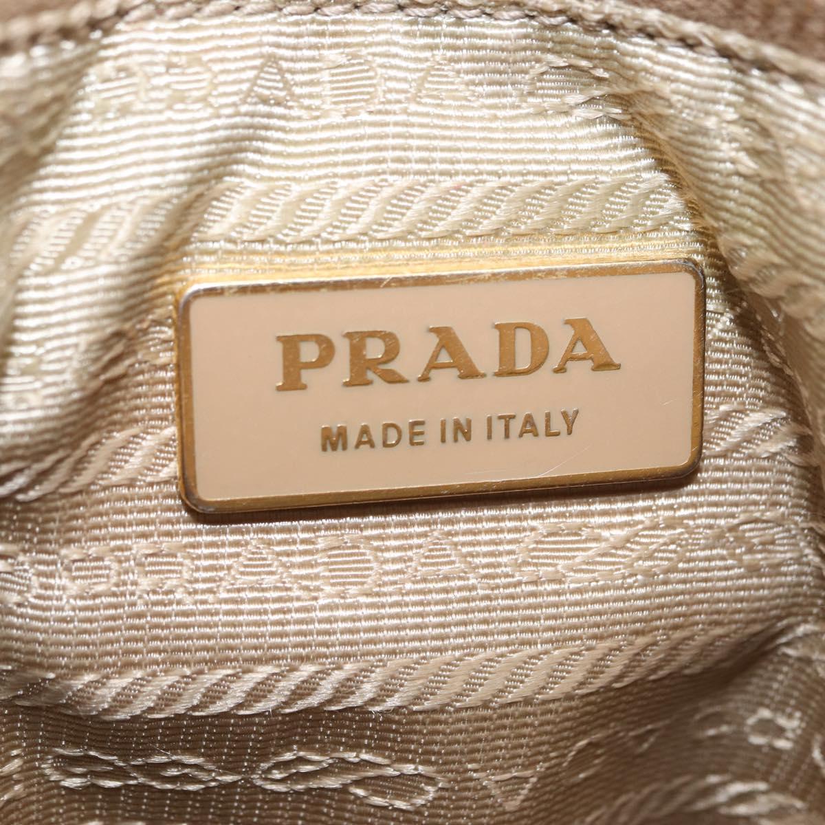 PRADA Galleria Hand Bag Safiano Pink Gold Auth 204365