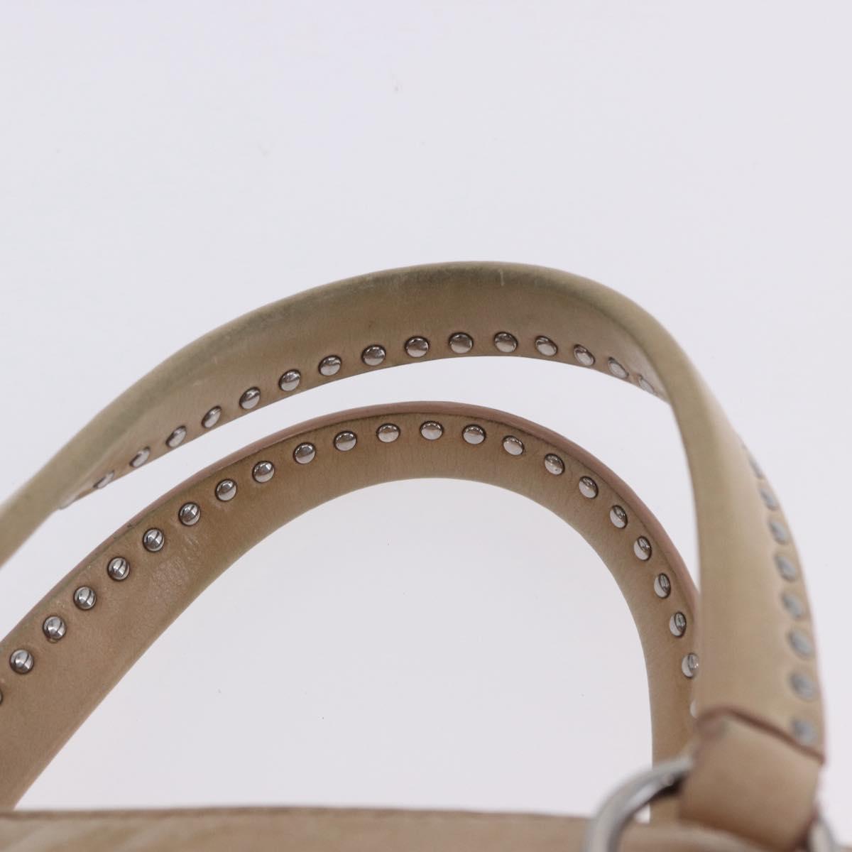 Miu Miu Hand Bag Leather 2way Pink Silver Auth 204371A