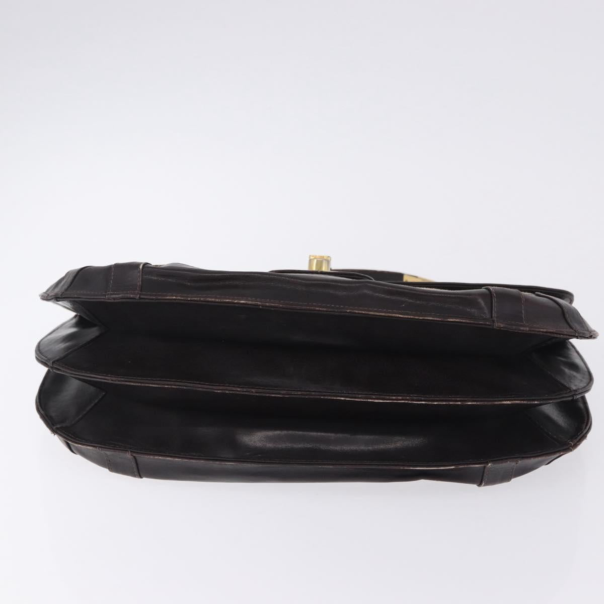 CELINE C Sulky Hand Bag Canvas Beige Gold Auth 204372