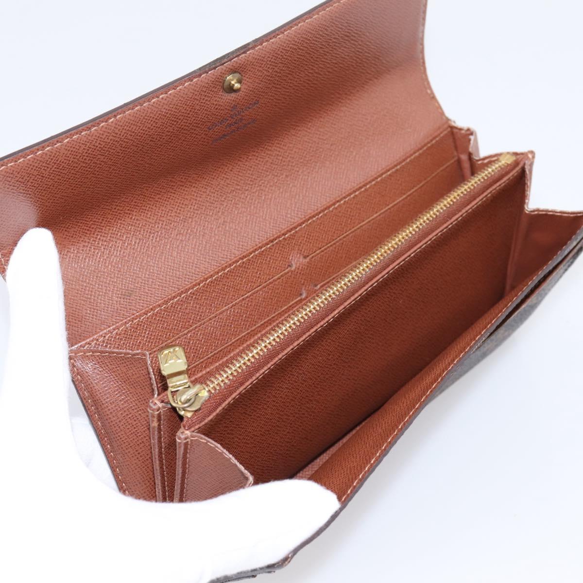 LOUIS VUITTON Monogram Portefeuille Sarah Long Wallet M61734 LV Auth 204373