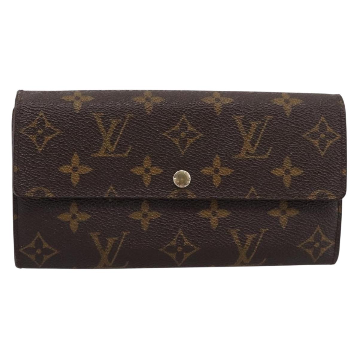 LOUIS VUITTON Monogram Portefeuille Sarah Long Wallet M61734 LV Auth 204373