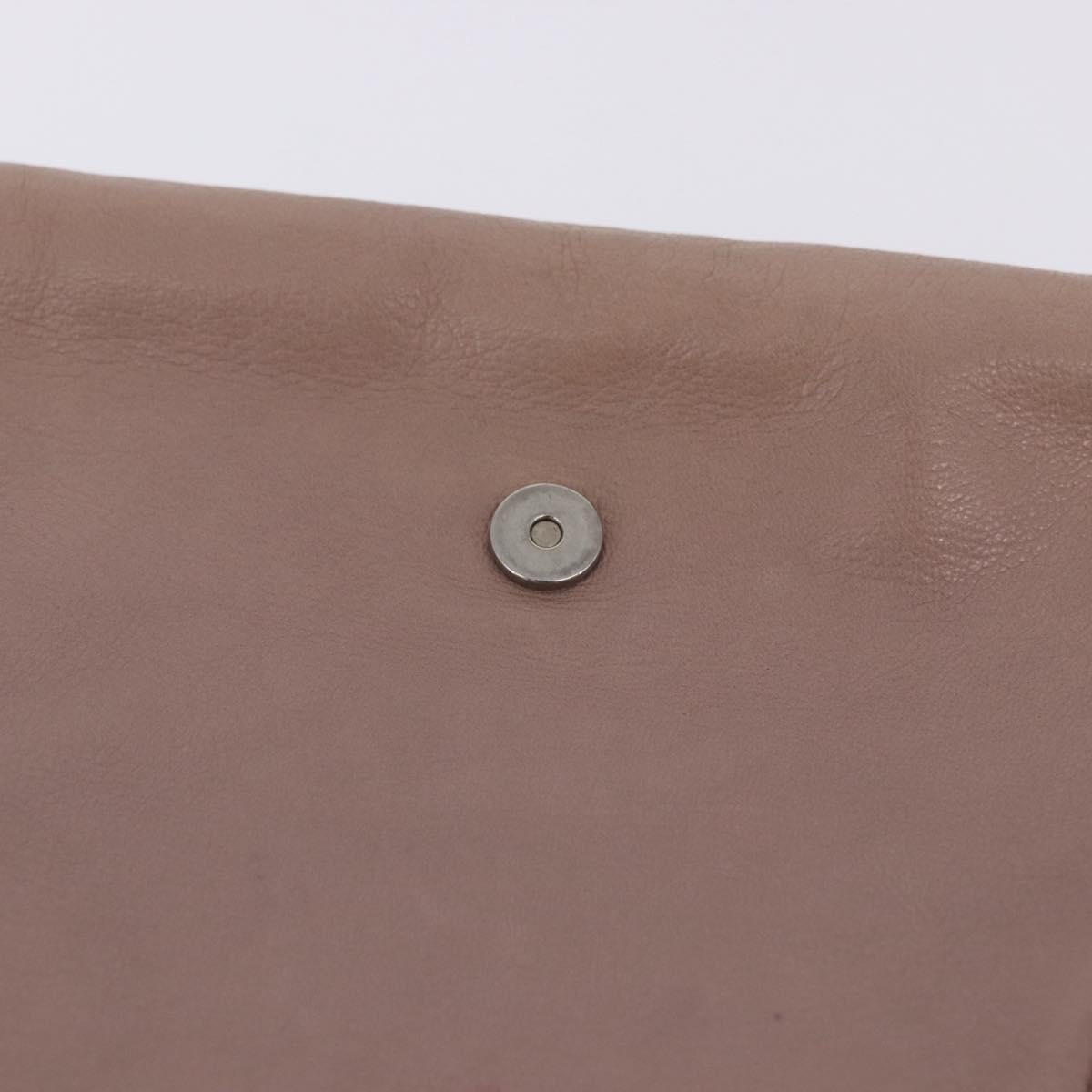 SAINT LAURENT Naja Shoulder Bag Leather Pink Silver Auth 204375
