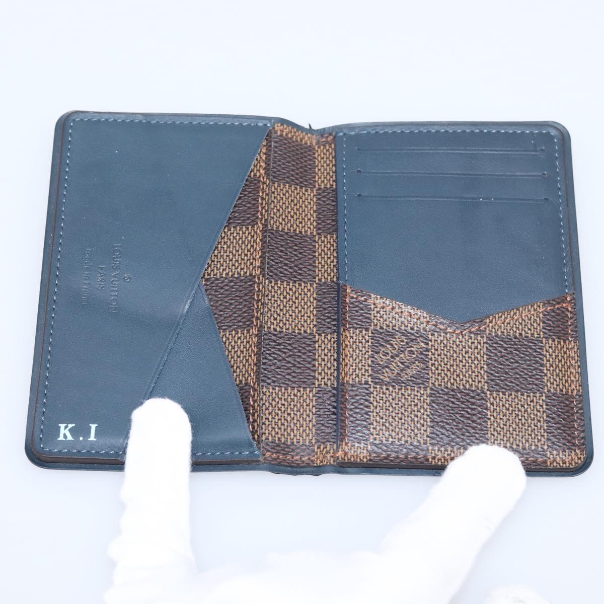 LOUIS VUITTON Damier Ebene Organizer Dupoch Card Case N63166 LV Auth 204379