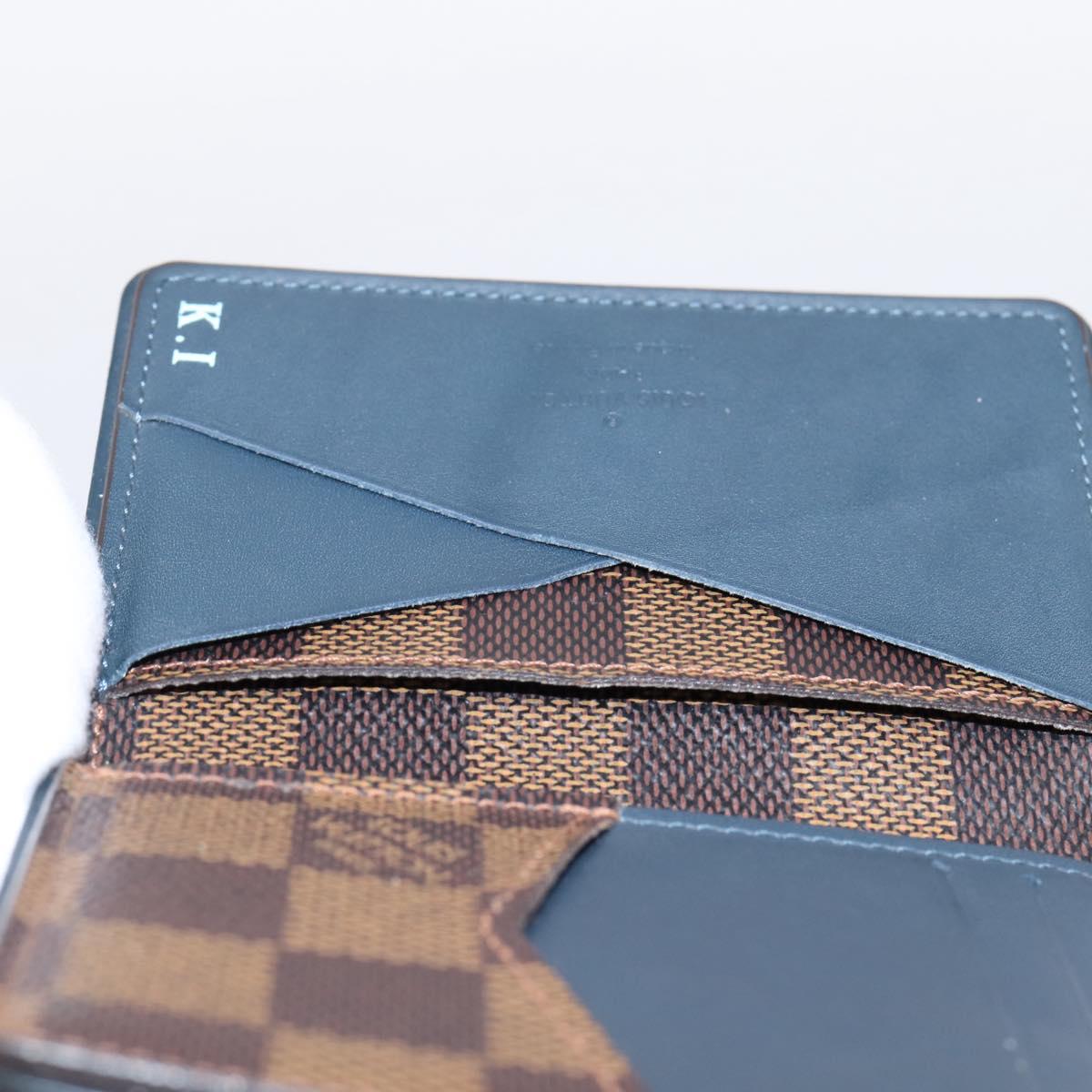 LOUIS VUITTON Damier Ebene Organizer Dupoch Card Case N63166 LV Auth 204379
