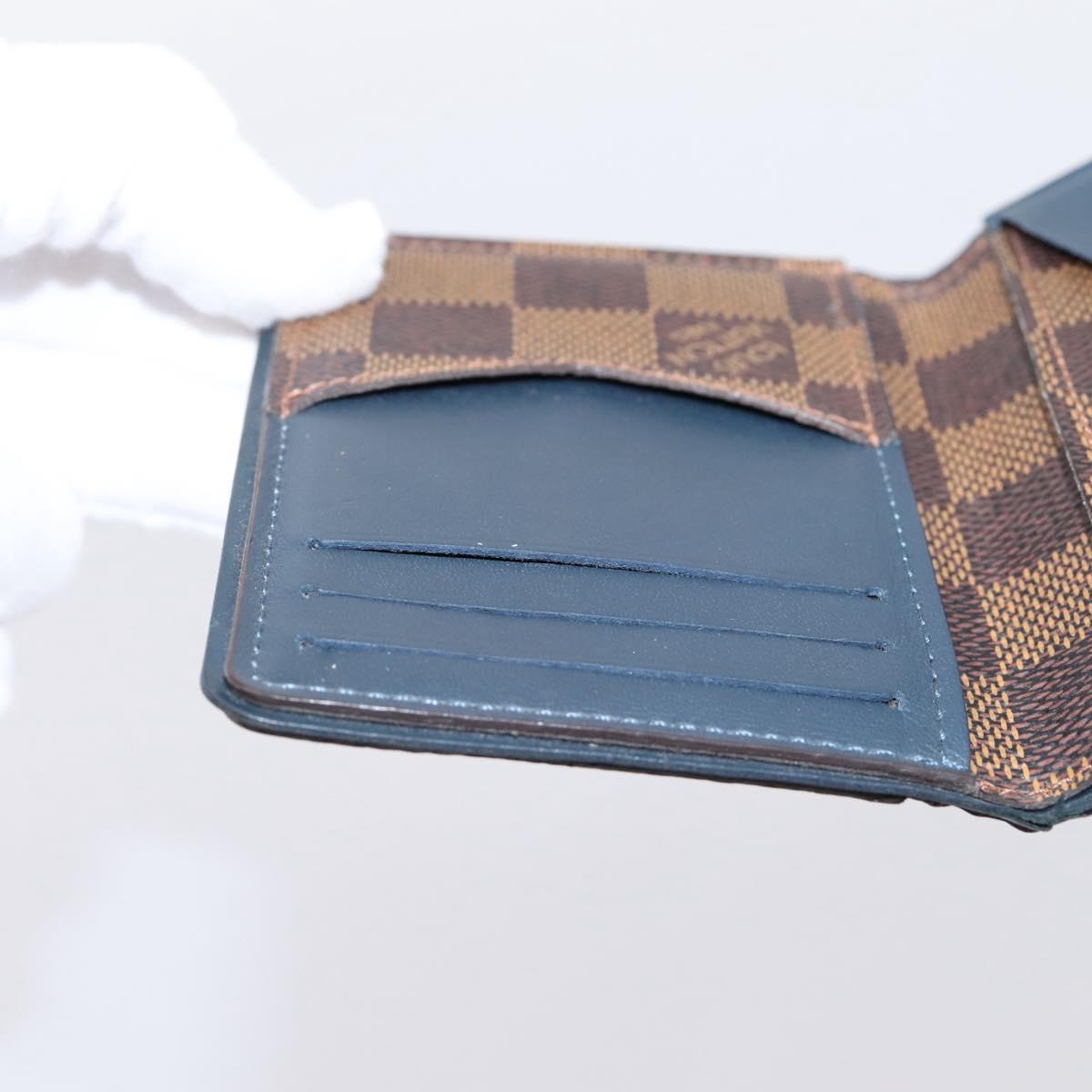 LOUIS VUITTON Damier Ebene Organizer Dupoch Card Case N63166 LV Auth 204379