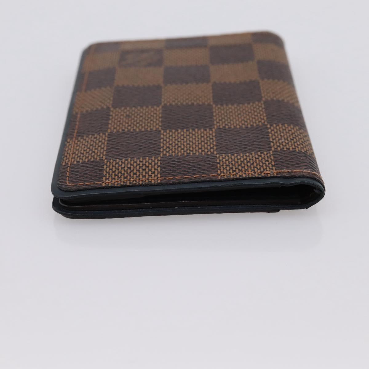 LOUIS VUITTON Damier Ebene Organizer Dupoch Card Case N63166 LV Auth 204379