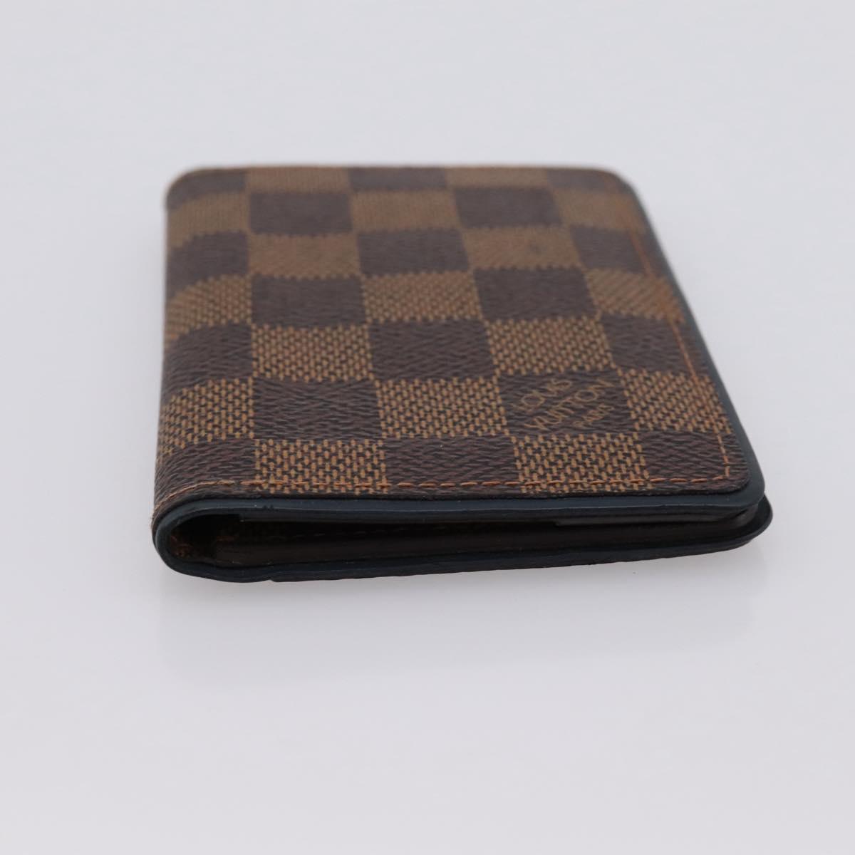 LOUIS VUITTON Damier Ebene Organizer Dupoch Card Case N63166 LV Auth 204379